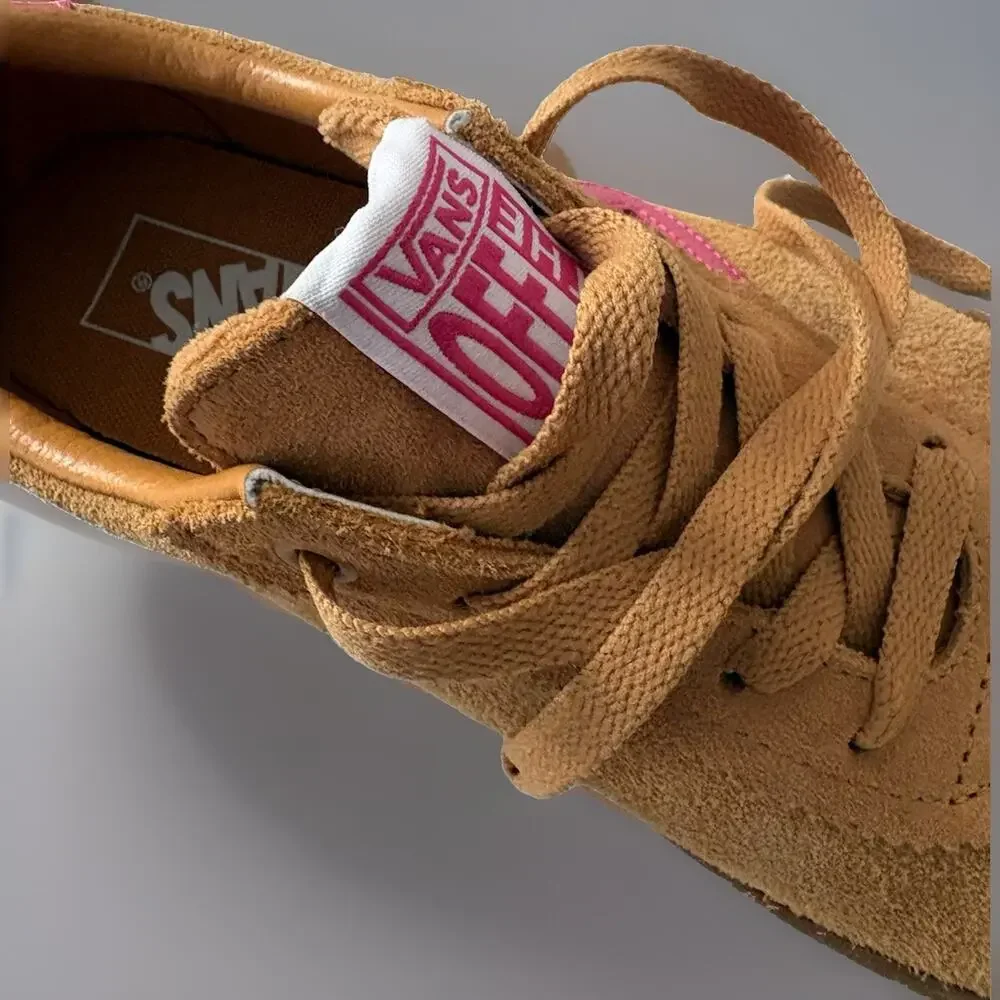 Vans Sport Low Shoes Leather Men 7 Women 8.5 Unisex rust brown + Pink New y2k